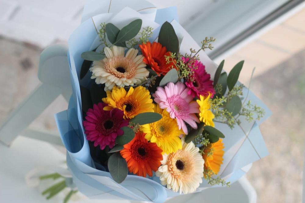 Букет цветов из: Герберы в Межозёрном