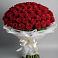 Букет 101 Красная роза Блэк Мэджик в Межозёрном