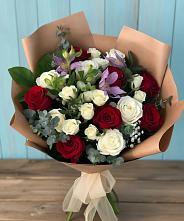Букет цветов из:  Розы и Альстромерии в Межозёрном