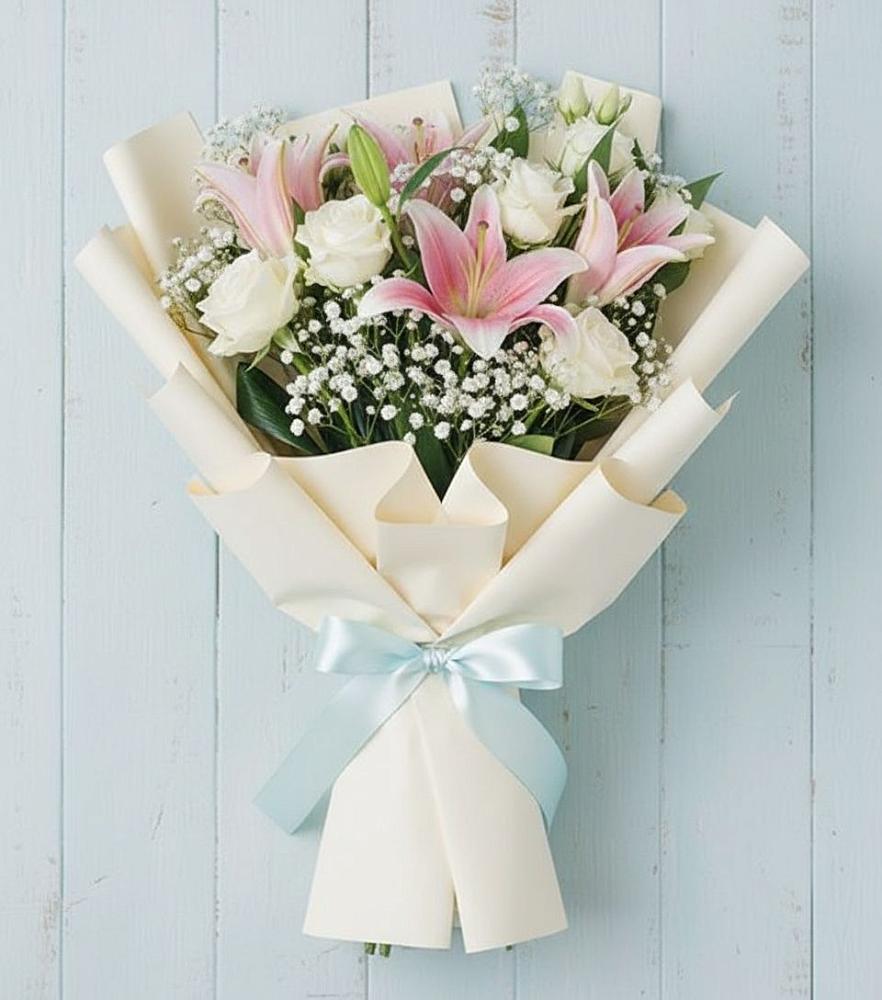 Букет цветов из: Лилии в Межозёрном