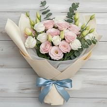 Букет цветов из:  Лизиантусы в Межозёрном