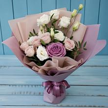 Букет цветов из:  Розы и Лизиантусы в Межозёрном