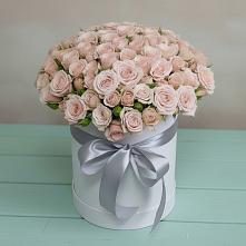 Цветочная композиция из Розы в шляпной коробке в Межозёрном