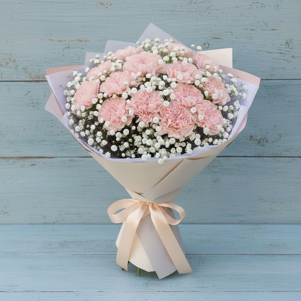 Букет цветов из: Гвоздики в Межозёрном