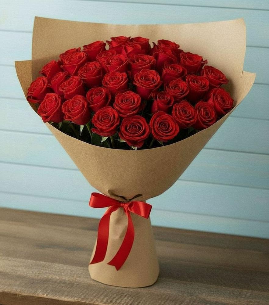 Букет Красные розы Милано в Межозёрном