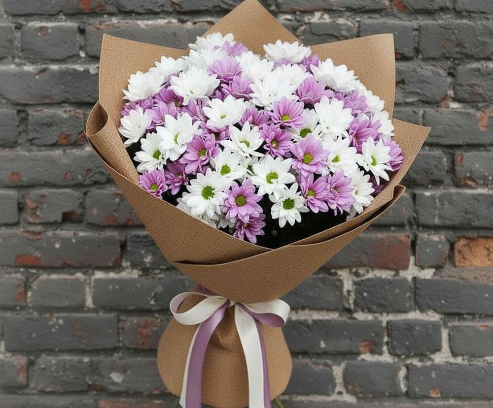 Букет цветов из: Хризантемы в Межозёрном