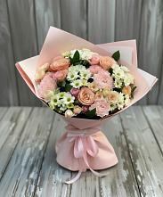 Букет цветов из:  Гвоздики, Розы и Хризантемы в Межозёрном