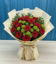 Букет цветов из:  Розы и Хризантемы в Межозёрном