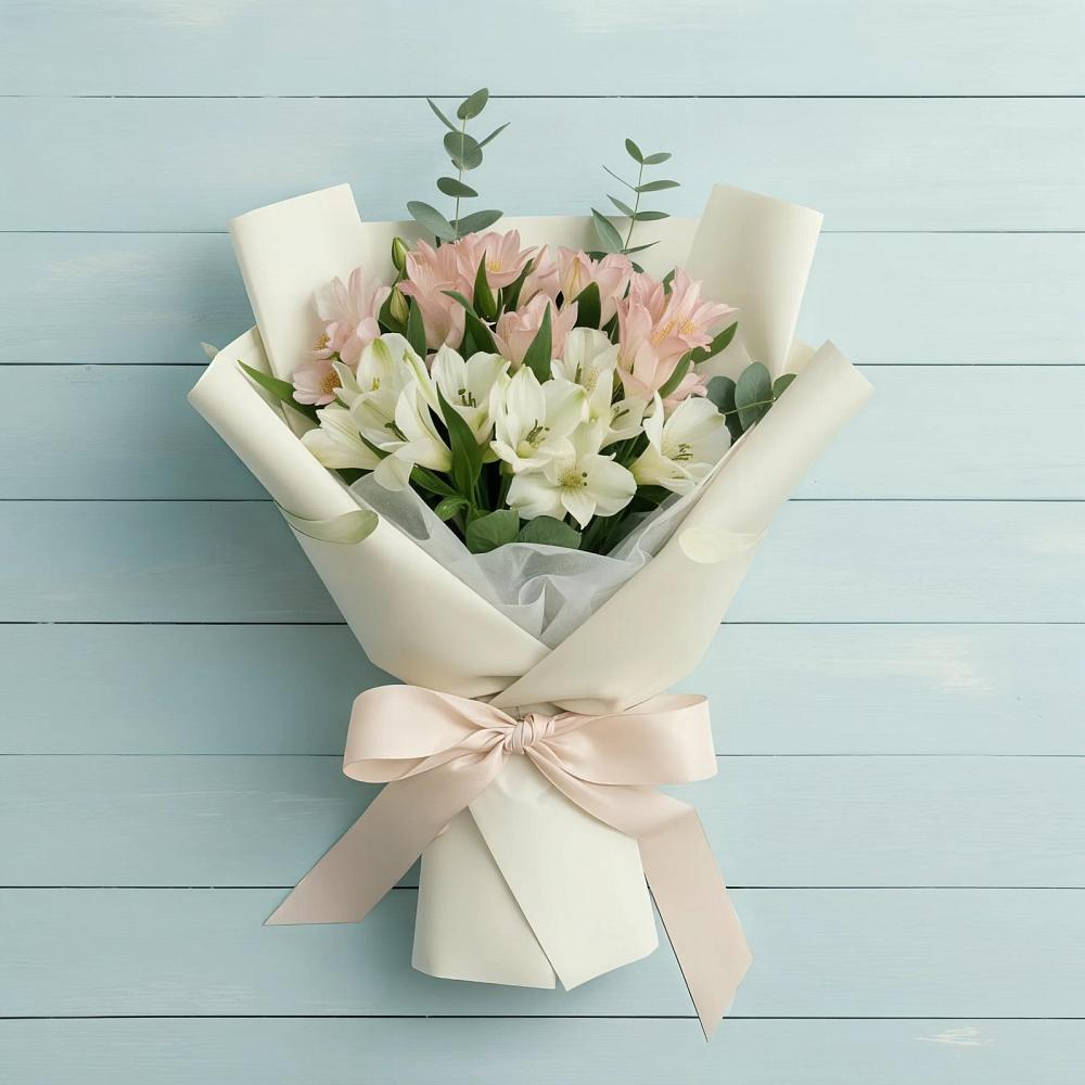 Букет цветов из: Альстромерии в Межозёрном