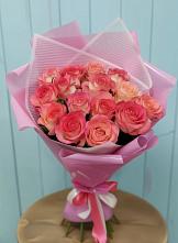Букет 15 Розовых роз Равель #REPLACE_PRED# Межозёрном