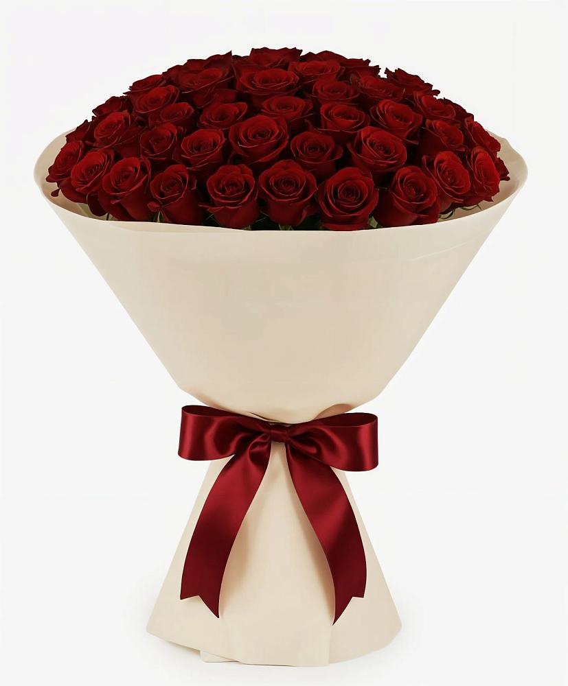 Букет 101 Бордовая роза Блэк Бакарра в Межозёрном