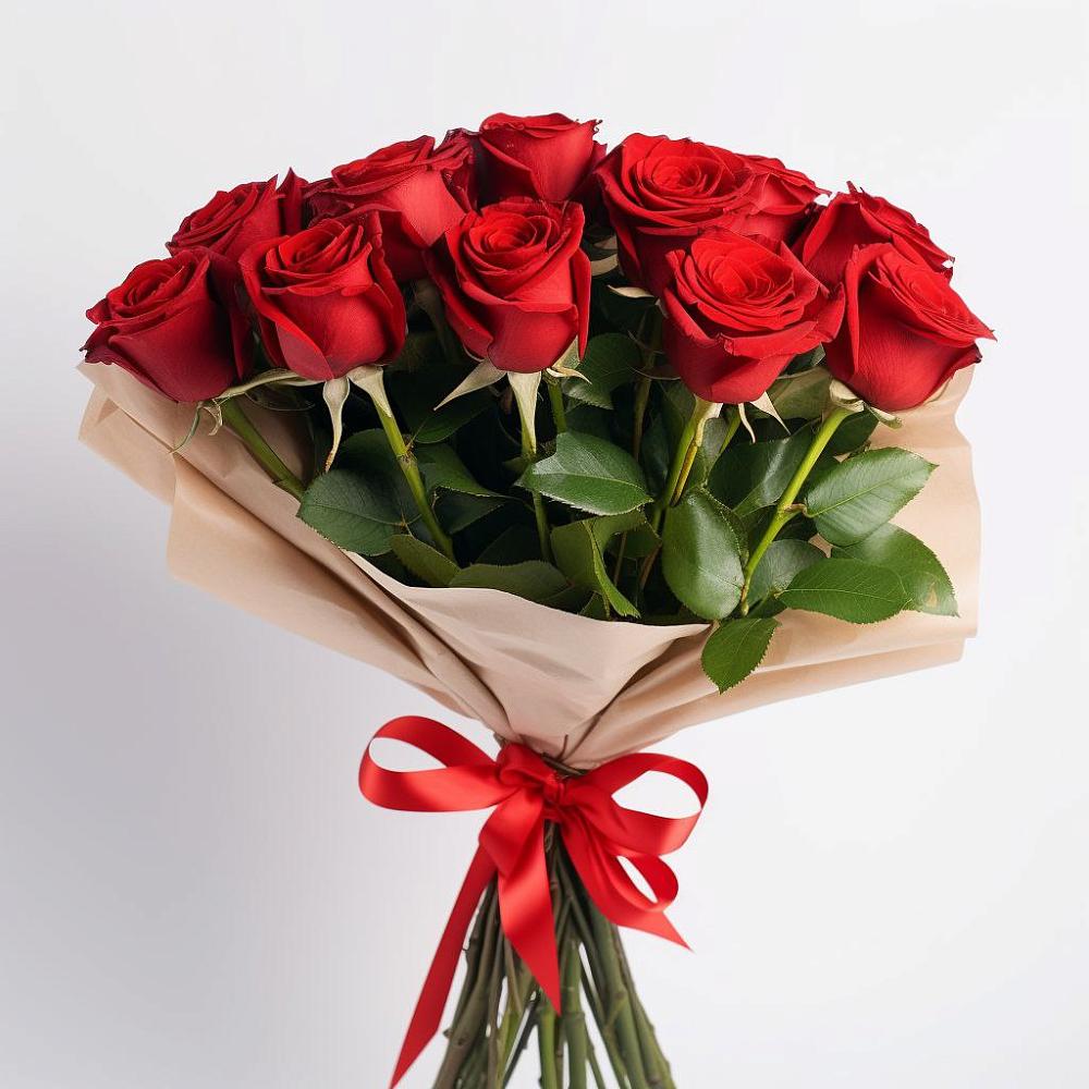 Букет 11 Красных роз Эдлесс Лав в Межозёрном